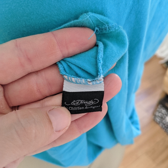 Ed Hardy Blue Butterfly Graphic Tee - Picture 5 of 10